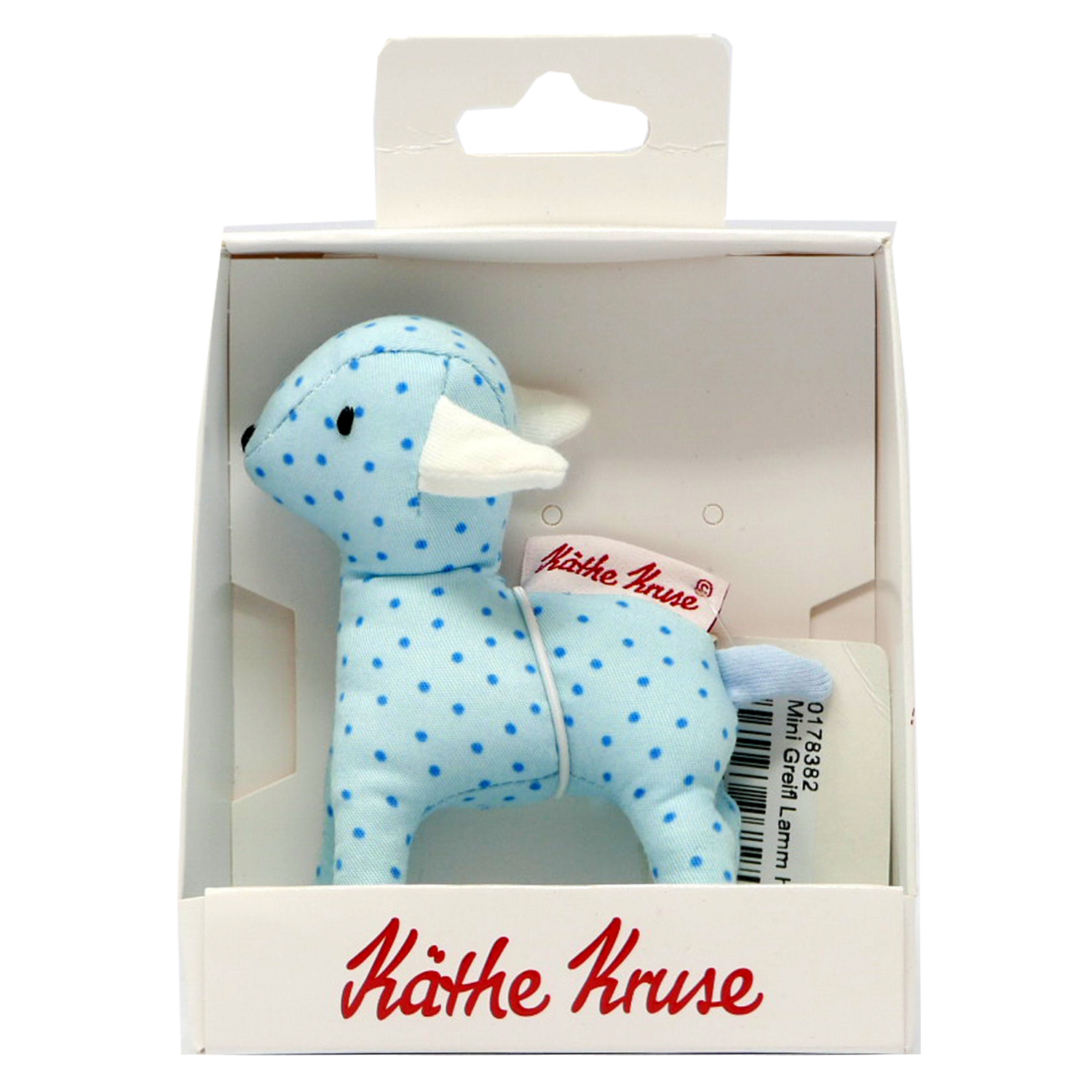 Kathe Kruse | MINI GRABBING TOY LAMB RATTLE - Light Blue (0歲以上)