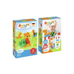 Poly M 鳥類 & 野獸積木套裝 (13pcs) | 材質柔韌無尖角，讓孩子安心抓握與拼砌 | 適合 1.5 歲+
