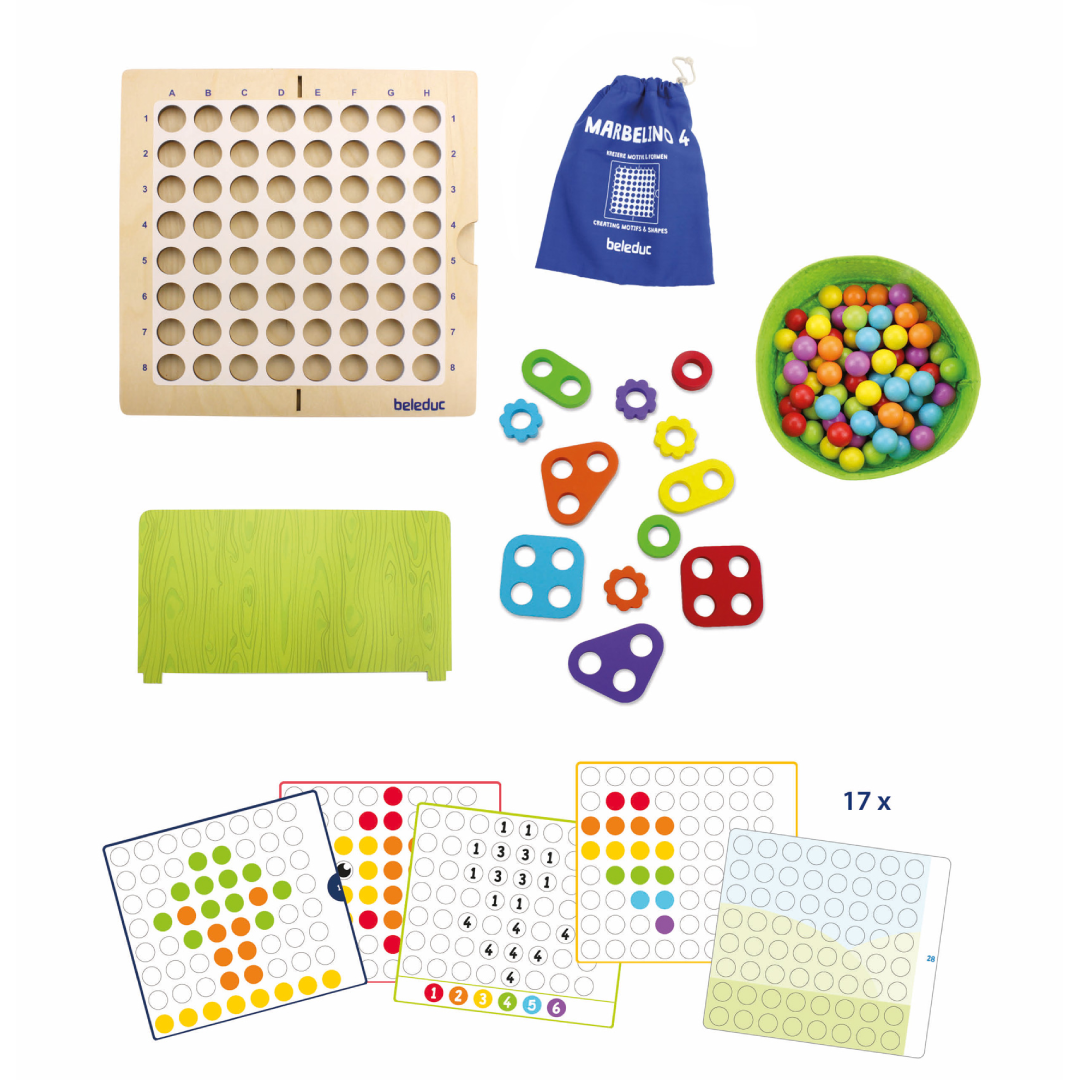 Marbelino 4 “Creating”｜創意對稱與立體堆疊遊戲 105pcs