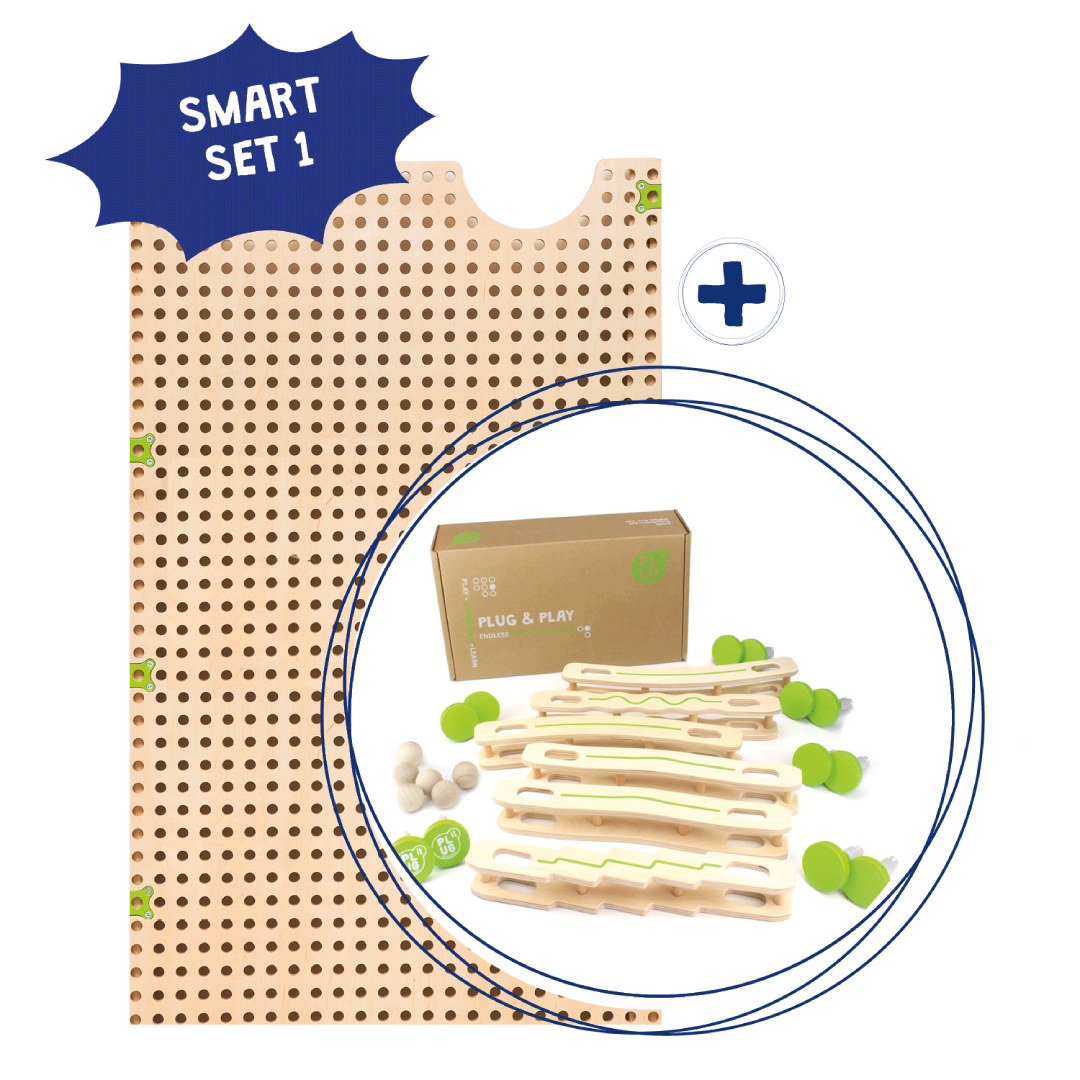 PLUG it｜Smart Set 1 Basic Plate & Marble Run 牆面滾珠實驗組