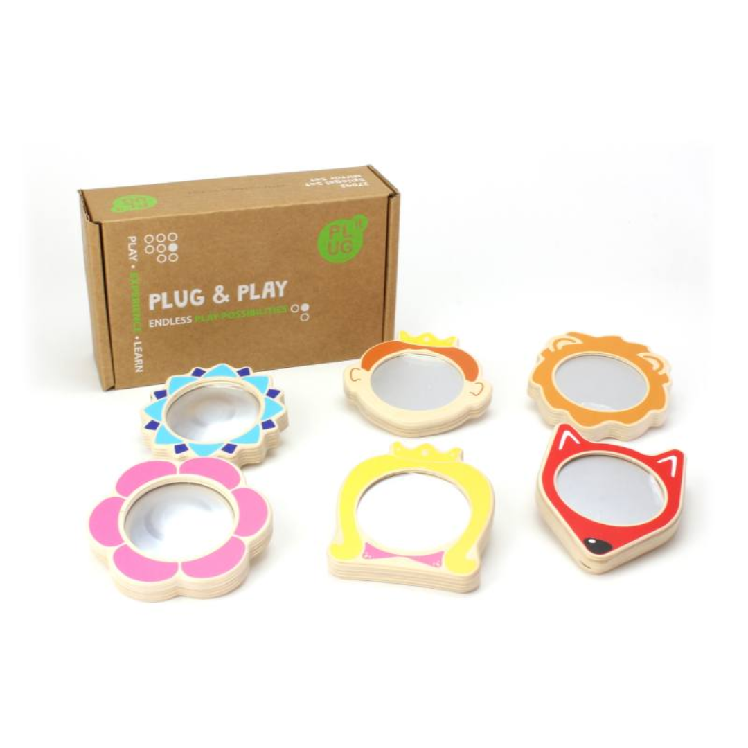 PLUG it｜Smart Set 4 Papan Asas & Cermin & Plag Permainan Ciptaan Imej Watak