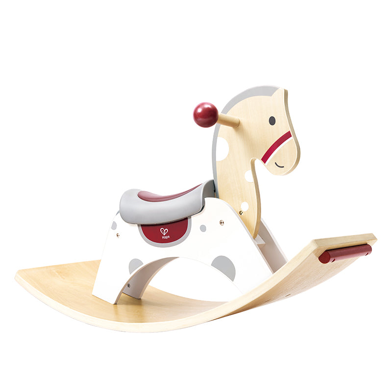Hape 木製兩用搖馬 | 經典木製玩具配平衡板 | 1 - 3 歲
