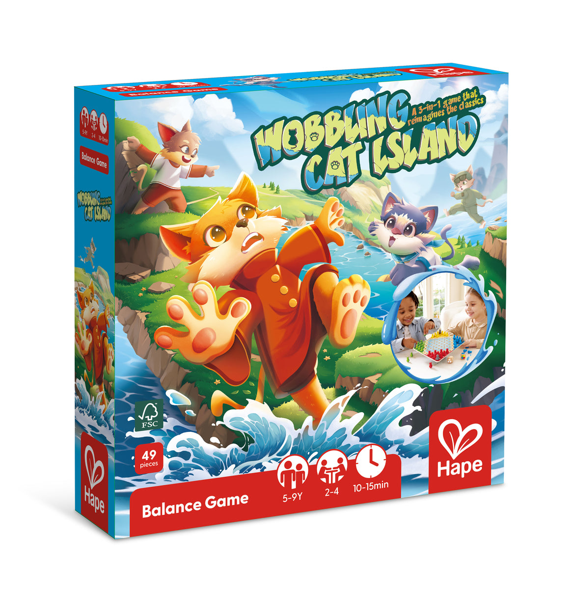 Hape 3合1貓咪跳棋 (5-9 歲)