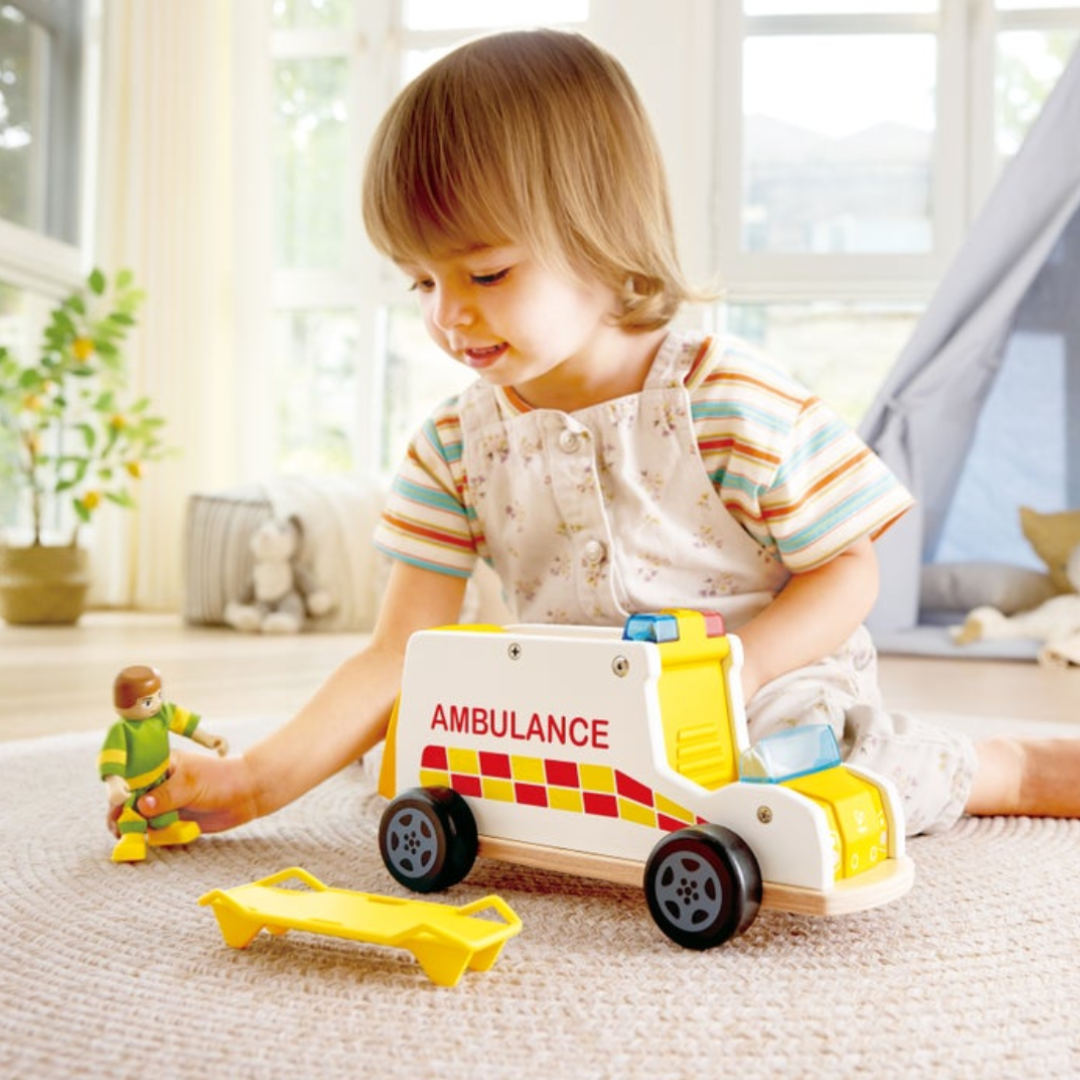 Rapid Response Toy Ambulance｜Hape 迅速趕到救護車