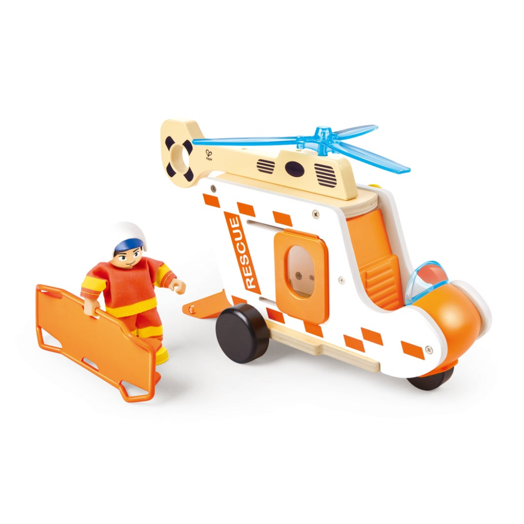 ‘To the Rescue’ Helicopter Set｜Hape 救援行動直升機套裝