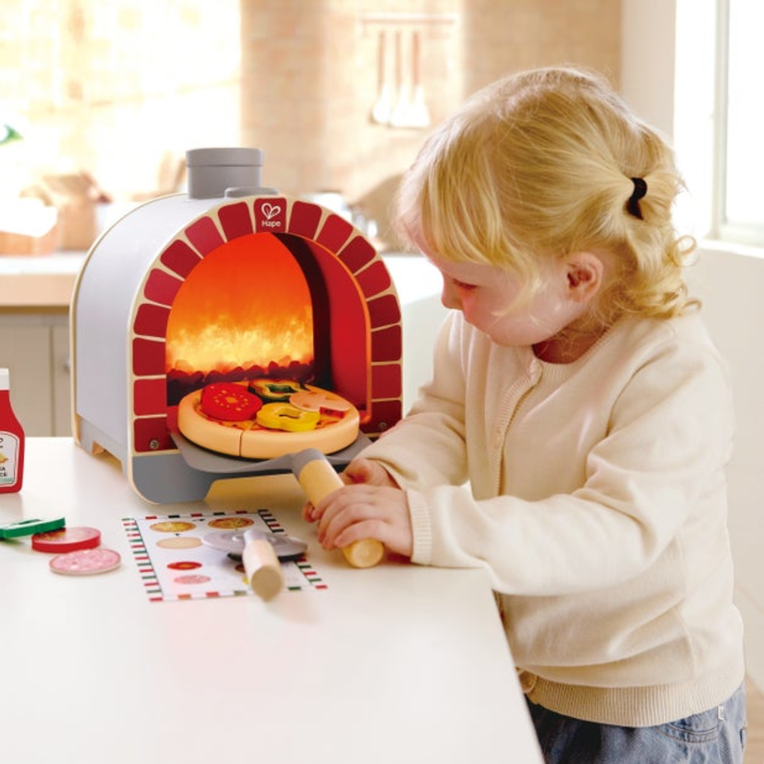 Light & Sizzle Pizza Oven Set｜Hape 薄餅焗爐玩具套裝