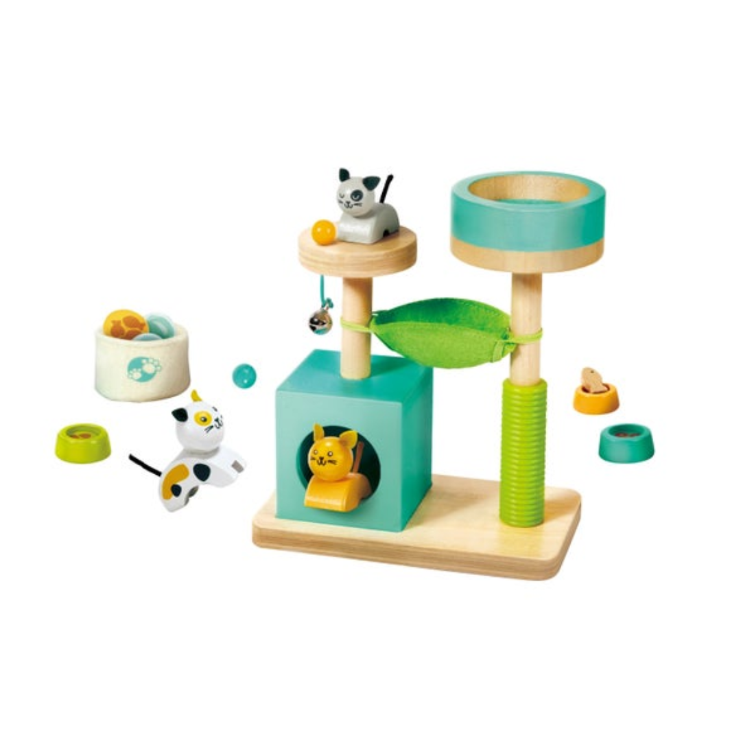 Kitty Haven Playset｜Hape 貓咪玩樂套裝