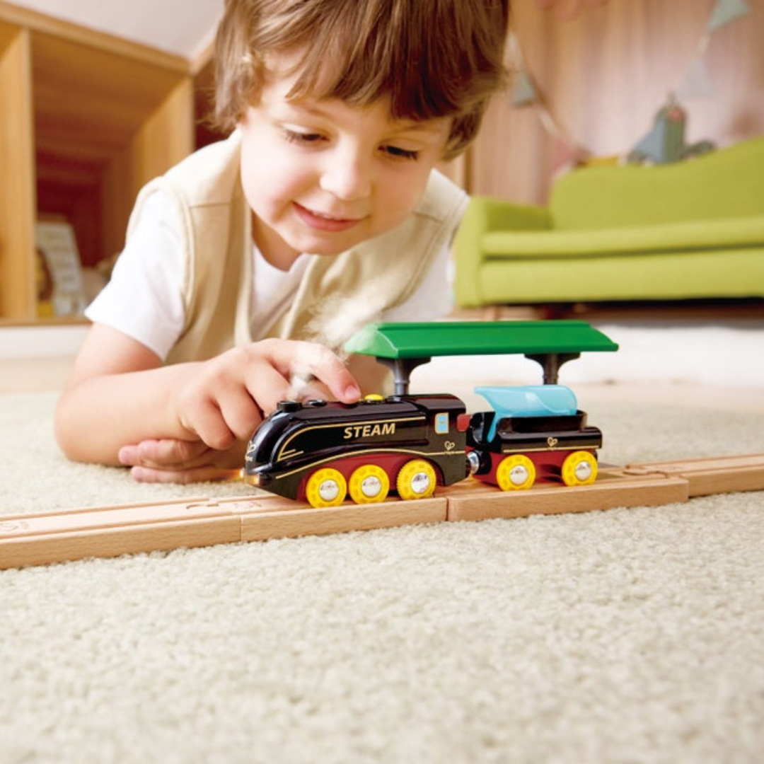 Steam & Whistle Train Set｜Hape 蒸汽鳴笛火車套裝