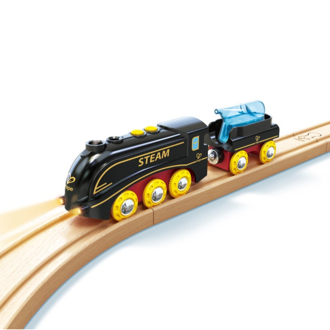 Steam & Whistle Train Set｜Hape 蒸汽鳴笛火車套裝