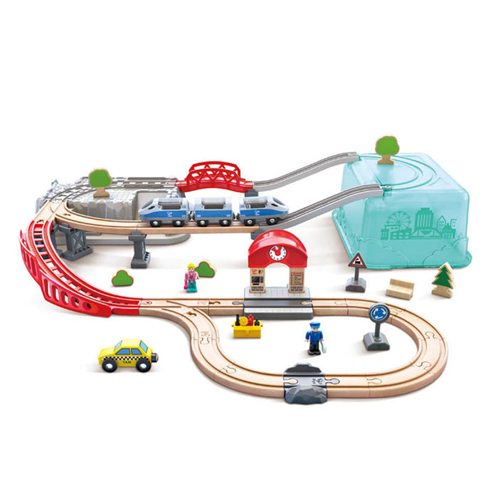 火車軌道城市街景收納套裝-HAPE-Eurekakids