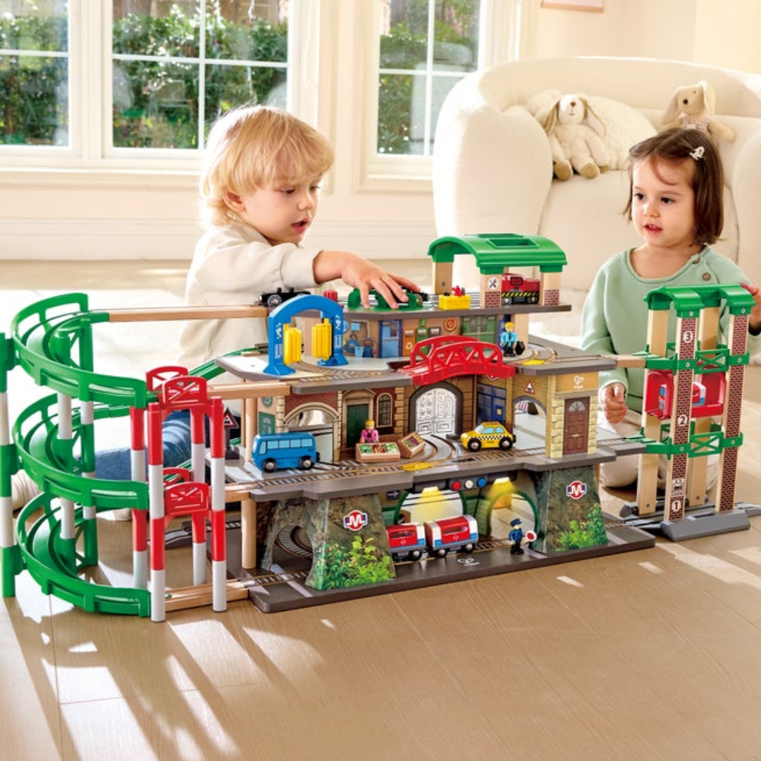 Multi-Level Railway City Set | Hape Multi-Level Railway City Set
