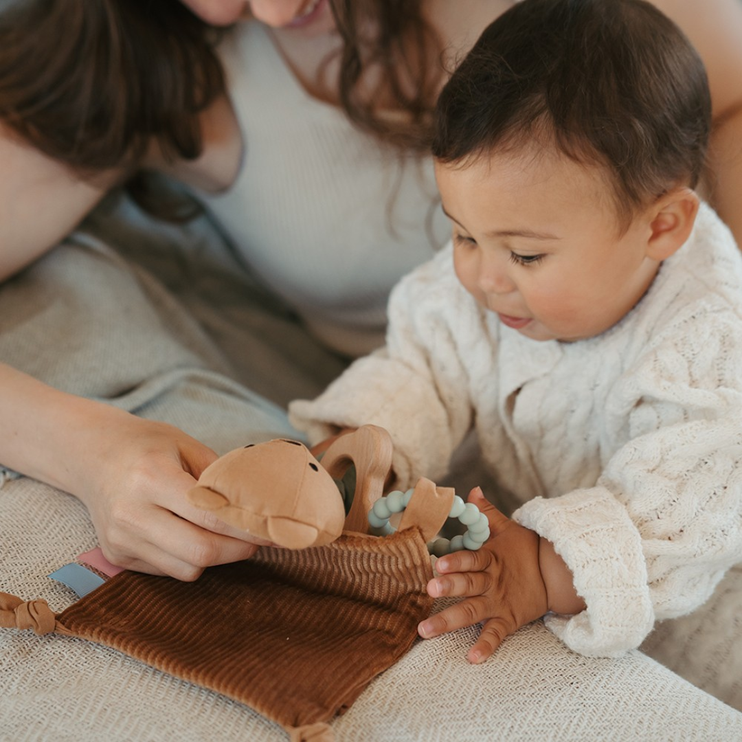 TEDDY MULTITEXTURE BABY SET｜多材質小熊感官探索玩具