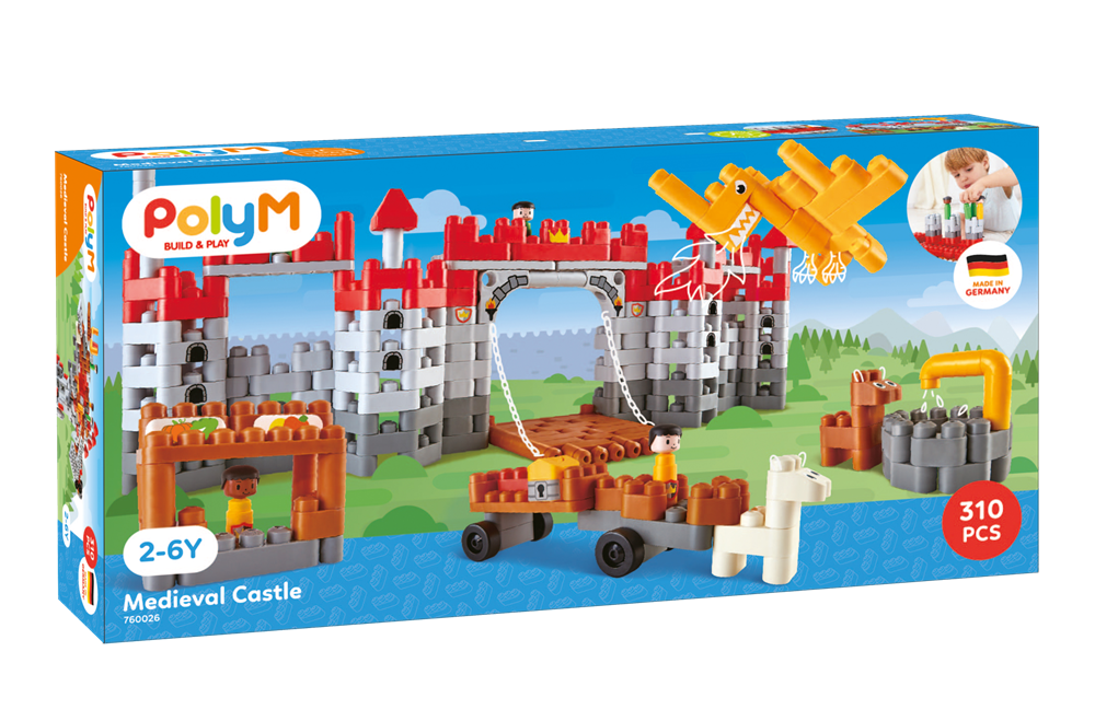 Poly M 積木套裝 - 中世紀城堡 | 適合 2-6 歲