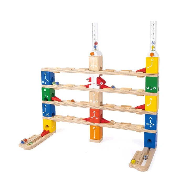 Hape Quadrilla 基礎 木製彈珠軌道 Basic Coding Set - 學習程式設計基礎知識，將邏輯、STEAM 原則與樂趣結合！( 從6歲起 )