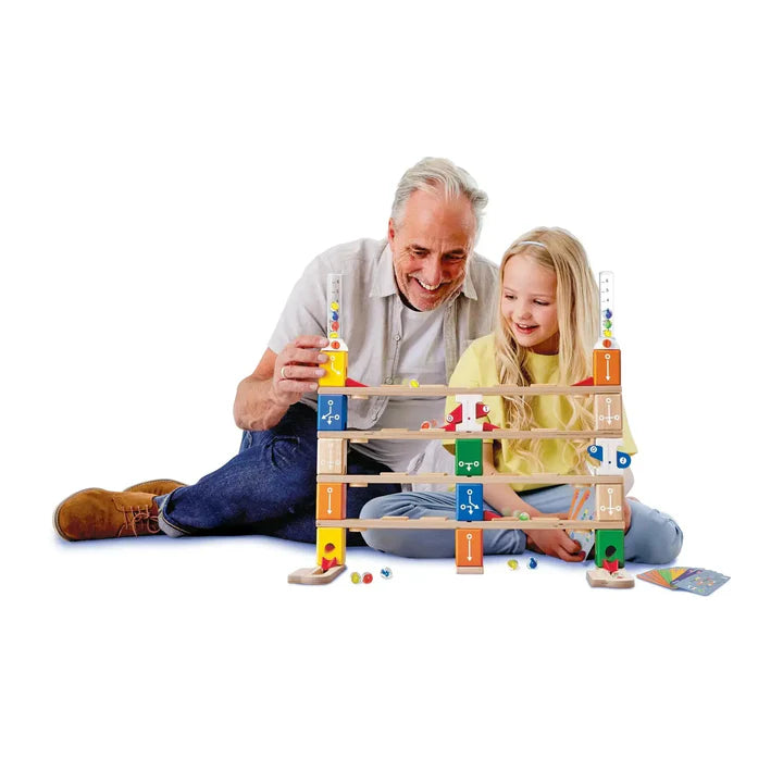 Hape Quadrilla 基礎 木製彈珠軌道 Basic Coding Set - 學習程式設計基礎知識，將邏輯、STEAM 原則與樂趣結合！( 從6歲起 )
