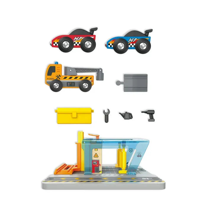 Hape Repair & Wash Station 火車軌道車輛洗修站 (3-8歲) \\NEW//